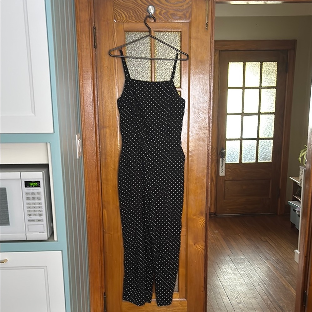Old Navy Black and White Polka Dot Jumpsuit